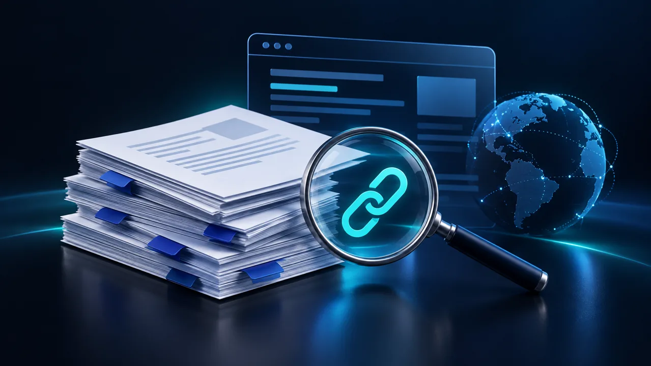 Source documents and link verification illustration
